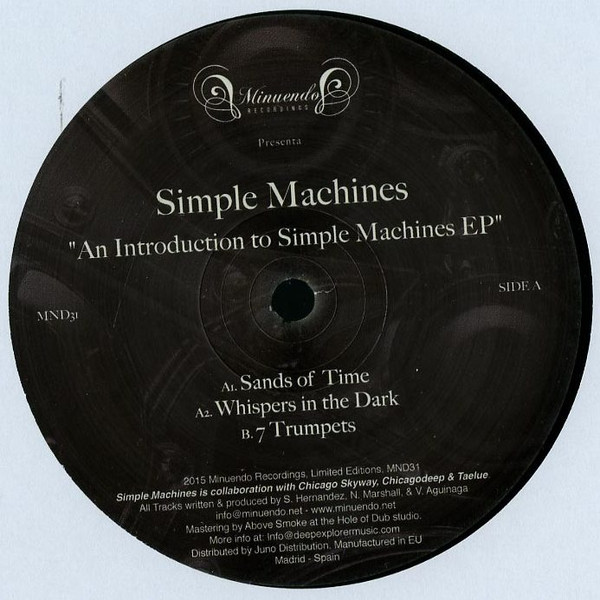 Simple Machines - An Introduction To Simple Machines EP | Minuendo Recordings (MND31) - main Simple Machines - An Introduction To Simple Machines EP | Minuendo Recordings (MND31) - main