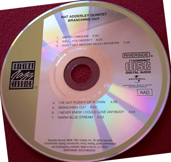 Nat Adderley - Branching Out | Original Jazz Classics (0025218625524) - 3 Nat Adderley - Branching Out | Original Jazz Classics (0025218625524) - 3
