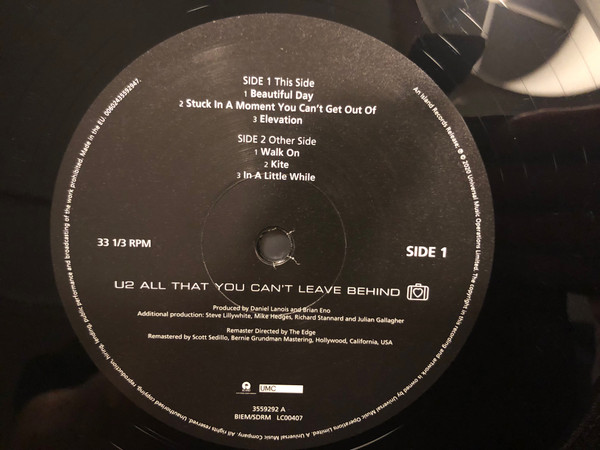 U2 - All That You Can't Leave Behind | Island Records (3559294) - 3