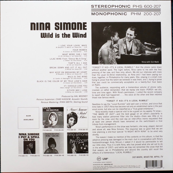 Nina Simone - Wild Is The Wind | Verve Records (B0036752-01) - 4