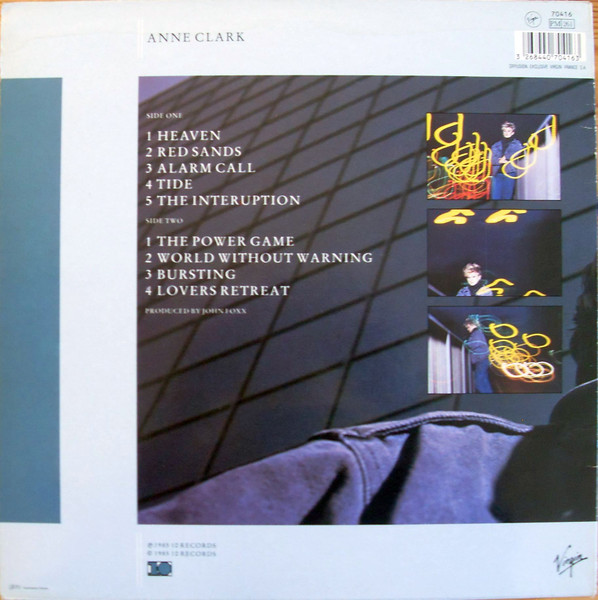 Anne Clark - Pressure Points | Virgin (70416) - 2 Anne Clark - Pressure Points | Virgin (70416) - 2