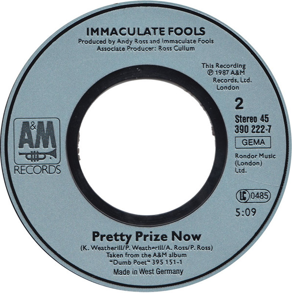 Immaculate Fools - Wish You Were Here | A&M Records (390 222-7) - 4 Immaculate Fools - Wish You Were Here | A&M Records (390 222-7) - 4