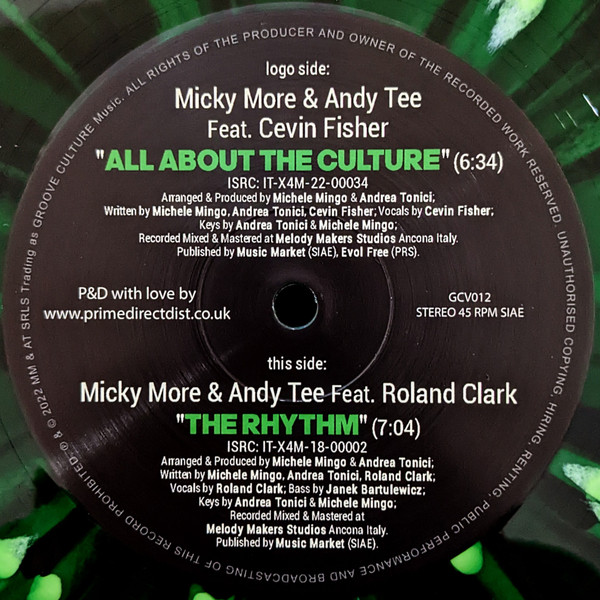 Micky More & Andy Tee Feat. Cevin Fisher / Micky More & Andy Tee Feat. Roland Clark - All About The Culture / The Rhythm | Groove Culture Music (GCV012) - main Micky More & Andy Tee Feat. Cevin Fisher / Micky More & Andy Tee Feat. Roland Clark - All About The Culture / The Rhythm | Groove Culture Music (GCV012) - main