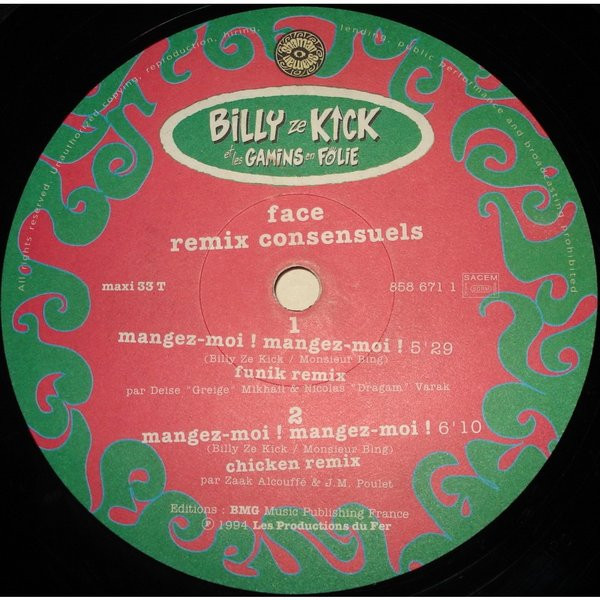 Billy Ze Kick Et Les Gamins En Folie - Mangez-Moi ! Mangez-Moi! (Remix) | Shaman (858 671-1) - 4