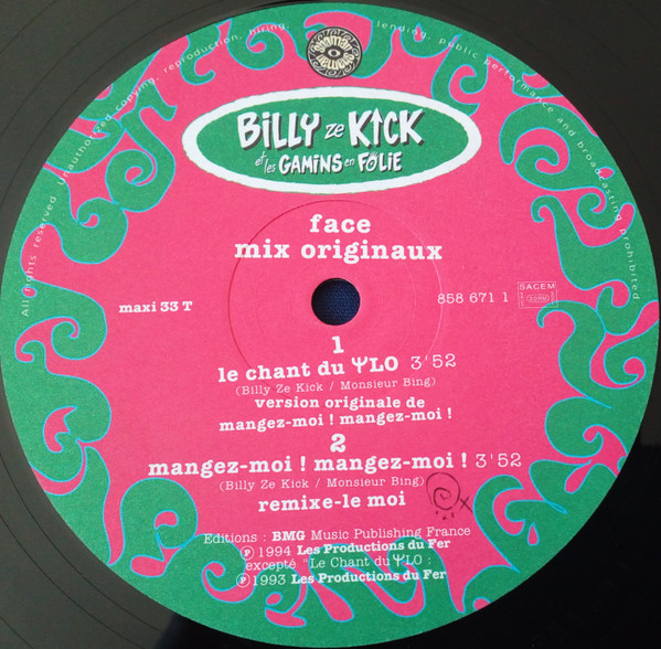 Billy Ze Kick Et Les Gamins En Folie - Mangez-Moi ! Mangez-Moi! (Remix) | Shaman (858 671-1) - 3