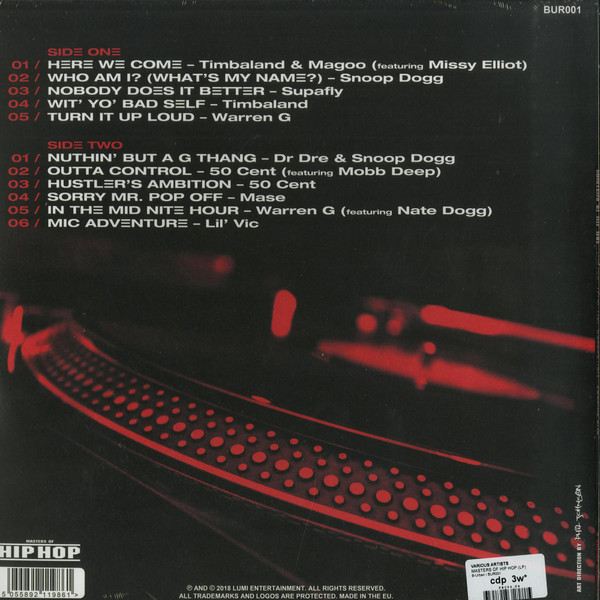 Various - Masters Of Hip Hop | B-Urban Records (BUR001) - 2