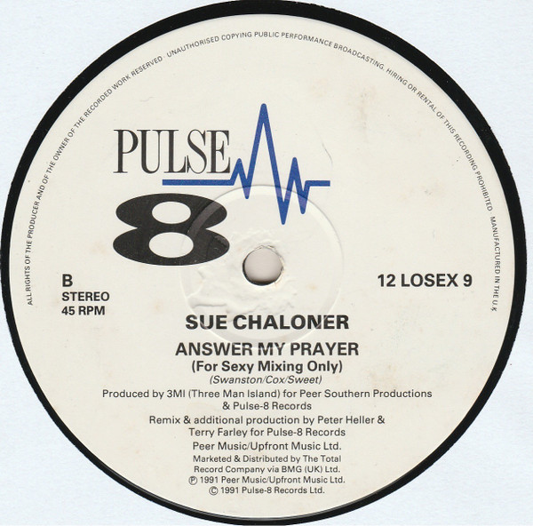 Sue Chaloner - Answer My Prayer | Pulse-8 Records (12 LOSEX 9) - 3
