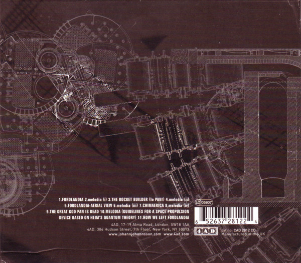 Jóhann Jóhannsson - Fordlandia | 4AD (CAD 2812 CD)