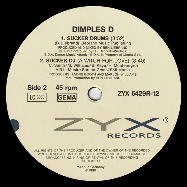 Dimples D - Resucker DJ (Remix) | ZYX Records (ZYX 6429R-12) - 4