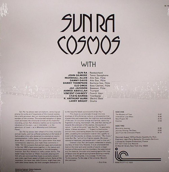 Sun Ra - Cosmos | Inner City Records (IC 1020) - 2 Sun Ra - Cosmos | Inner City Records (IC 1020) - 2
