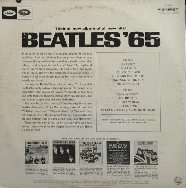 The Beatles - Beatles '65 | Capitol Records (T-2228) - 2 The Beatles - Beatles '65 | Capitol Records (T-2228) - 2