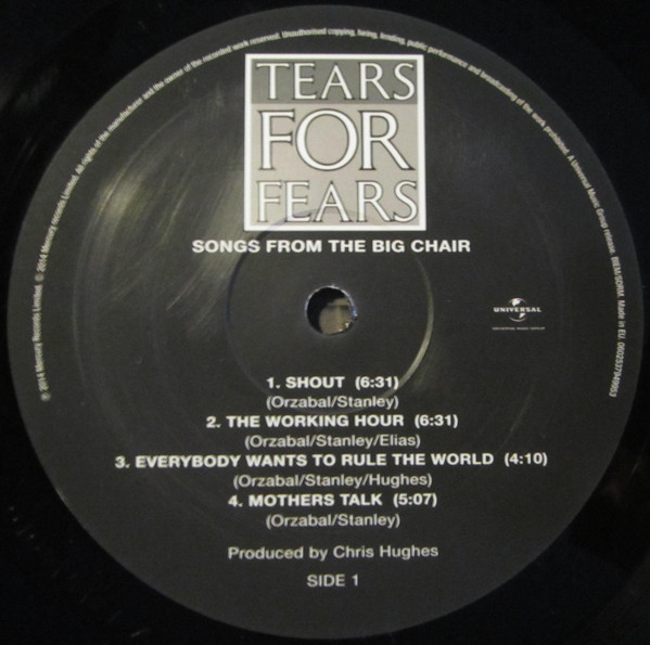 Tears For Fears - Songs From The Big Chair | Mercury (3794995) - 3