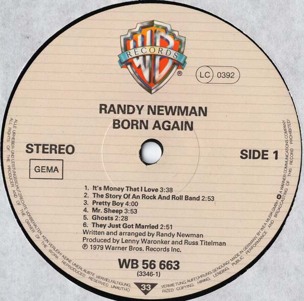 Randy Newman - Born Again | Warner Bros. Records (WB 56 663) - 3