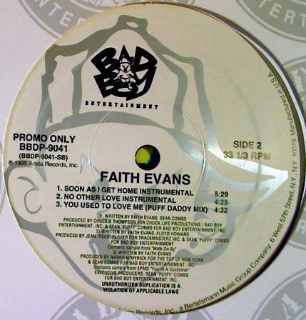 Faith Evans - Soon As I Get Home | Bad Boy Entertainment (BBDP-9041) - 2