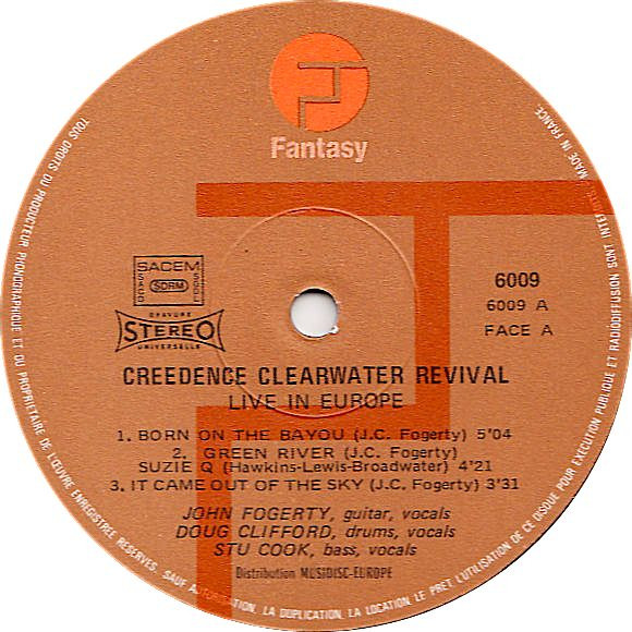 Creedence Clearwater Revival - Live In Europe | Fantasy (6009) - 3