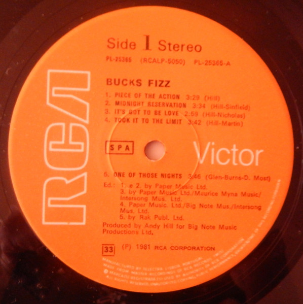 Bucks Fizz - Bucks Fizz | RCA (PL 25365) - 3