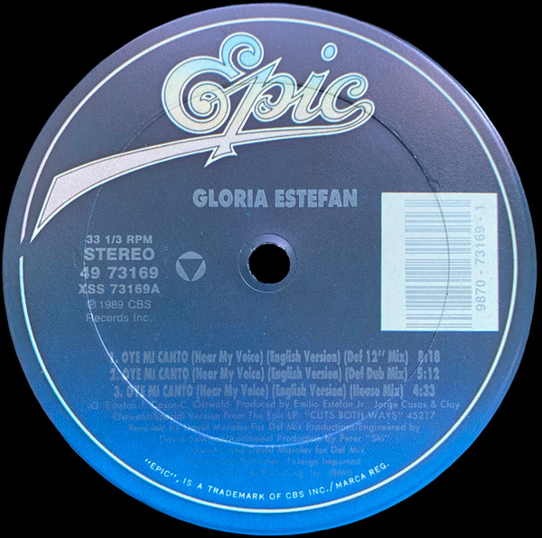 Gloria Estefan - Oye Mi Canto (Hear My Voice) (12") [Vinyl] | Epic (49 73169) - 3