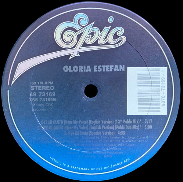 Gloria Estefan - Oye Mi Canto (Hear My Voice) (12") [Vinyl] | Epic (49 73169) - 4