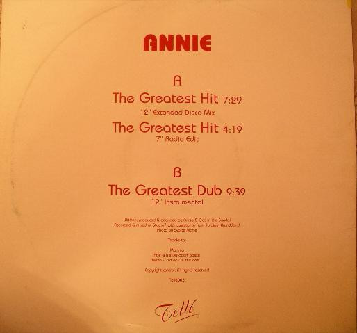 Annie - The Greatest Hit | Tellé (TELLÉ 005) - 3 Annie - The Greatest Hit | Tellé (TELLÉ 005) - 3
