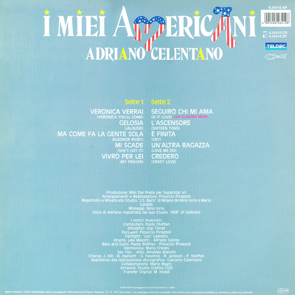 Adriano Celentano - I Miei Americani | TELDEC (6.26410 AP) - 2 Adriano Celentano - I Miei Americani | TELDEC (6.26410 AP) - 2