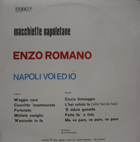 Enzo Romano - Macchiette Napoletane | Studio 7, Napoli (LPAG 1103) - 2