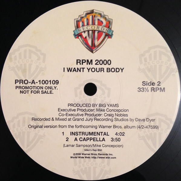 RPM 2000 - I Want Your Body | Warner Bros. Records (PRO-A-100109) - 3 RPM 2000 - I Want Your Body | Warner Bros. Records (PRO-A-100109) - 3