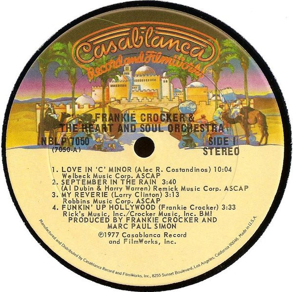 Frankie Crocker & The Heart And Soul Orchestra - Frankie Crocker & The Heart And Soul Orchestra | Casablanca (NBLP 7050) - 3