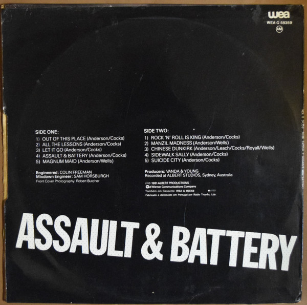 Rose Tattoo - Assault & Battery | WEA (WEA G 58359) - 2