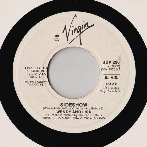 Bryan Ferry / Wendy & Lisa - Kiss And Tell / Sideshow | Virgin (JBV 296) - 2 Bryan Ferry / Wendy & Lisa - Kiss And Tell / Sideshow | Virgin (JBV 296) - 2