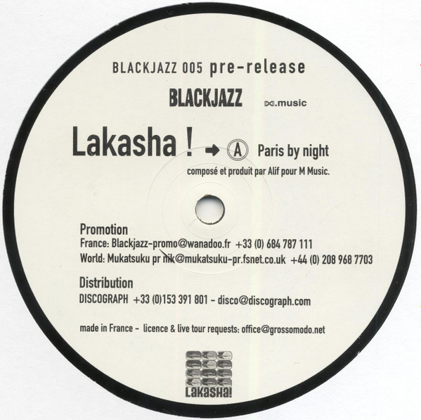 Lakasha - Paris By Night | Blackjazz (BLACKJAZZ 005)