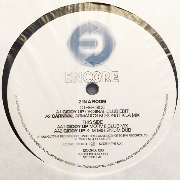 2 In A Room - Giddy Up | Encore (12CORDJ 008) - 2