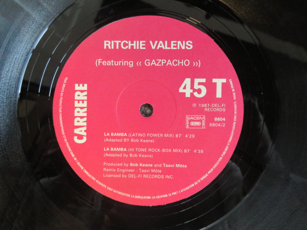 Ritchie Valens - La Bamba '87 | Carrere (8.804) - 4 Ritchie Valens - La Bamba '87 | Carrere (8.804) - 4