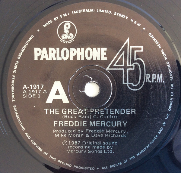 Freddie Mercury - The Great Pretender | Parlophone (A.1917) - 3