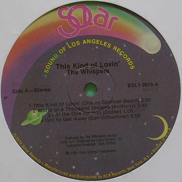 The Whispers - This Kind Of Lovin' | Solar (BXL1-3976) - 3 The Whispers - This Kind Of Lovin' | Solar (BXL1-3976) - 3