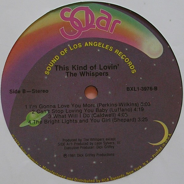 The Whispers - This Kind Of Lovin' | Solar (BXL1-3976) - 4 The Whispers - This Kind Of Lovin' | Solar (BXL1-3976) - 4