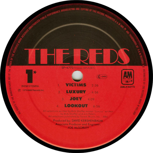 The Reds - The Reds | A&M Records (AMLH 64772) - 3 The Reds - The Reds | A&M Records (AMLH 64772) - 3