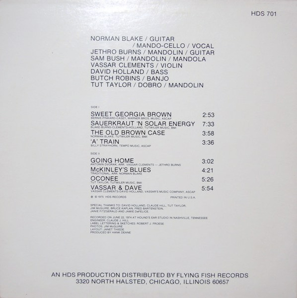Norman Blake / Tut Taylor / Sam Bush / Butch Robins / Vassar Clements / Dave Holland / Jethro Burns - Norman Blake / Tut Taylor / Sam Bush / Butch Robins / Vassar Clements / David Holland / Jethro Burns | HDS (HDS 701) - 2 Norman Blake / Tut Taylor / Sam Bush / Butch Robins / Vassar Clements / Dave Holland / Jethro Burns - Norman Blake / Tut Taylor / Sam Bush / Butch Robins / Vassar Clements / David Holland / Jethro Burns | HDS (HDS 701) - 2