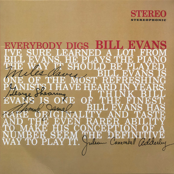 Bill Evans - Everybody Digs Bill Evans - 180g - Orange | WaxTime In Color (950656) - 2