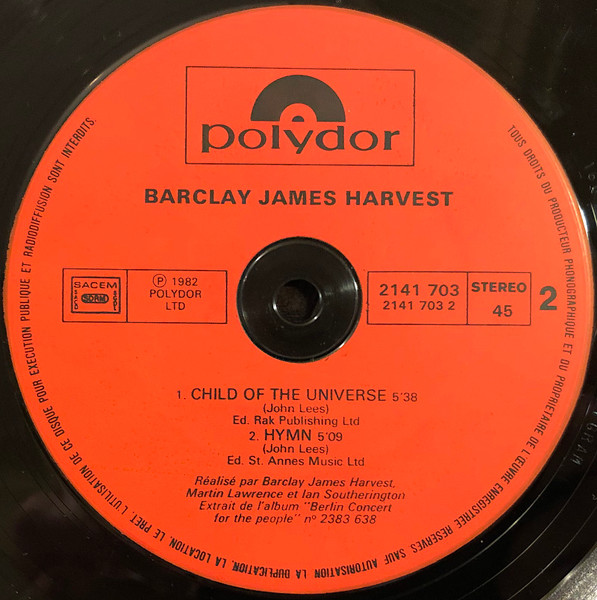Barclay James Harvest - French Tour 82 | Polydor (2141 703) - 4