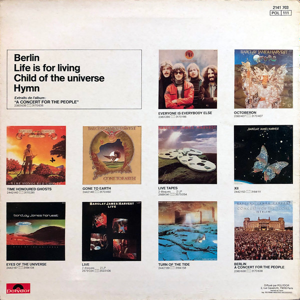 Barclay James Harvest - French Tour 82 | Polydor (2141 703) - 2