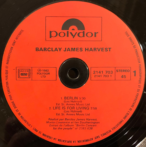 Barclay James Harvest - French Tour 82 | Polydor (2141 703) - 3