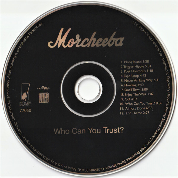 Morcheeba - Who Can You Trust? | Discovery Records (77050) - 3 Morcheeba - Who Can You Trust? | Discovery Records (77050) - 3