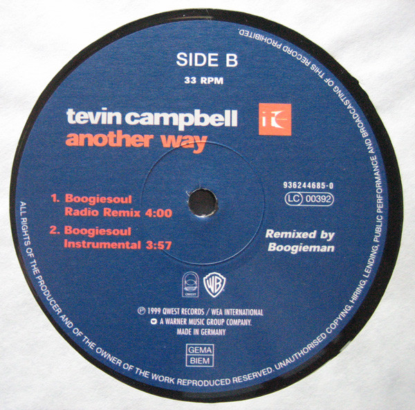 Tevin Campbell - Another Way (Remix Edition) | Warner Bros. Records (936244685-0) - 3