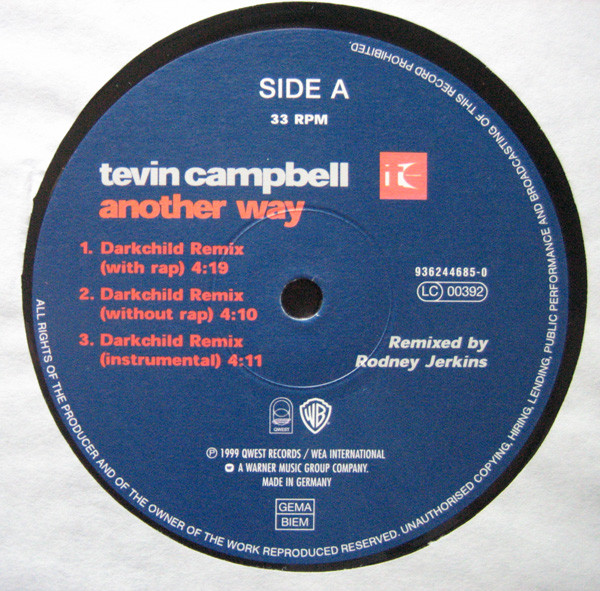 Tevin Campbell - Another Way (Remix Edition) | Warner Bros. Records (936244685-0) - 2