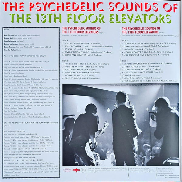 13th Floor Elevators - The Psychedelic Sounds Of The 13th Floor Elevators 2LP | International Artists (1A-LP-1) - 2