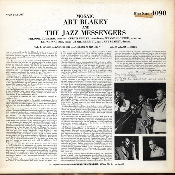 Art Blakey & The Jazz Messengers - Mosaic | Blue Note (BLP 4090) - 2