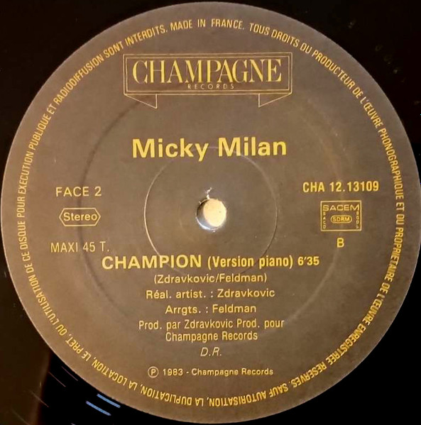 Micky Milan - Champion! | Champagne Records (CHA 12.13109) - 3