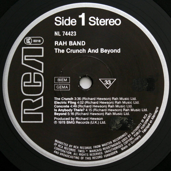 RAH Band - The Crunch & Beyond | RCA (NL 74423) - 3