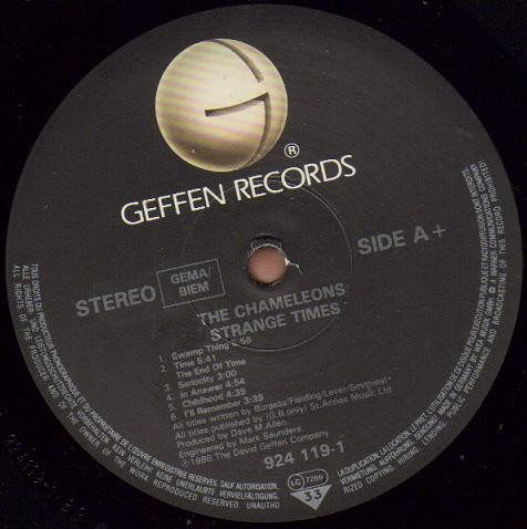 The Chameleons - Strange Times | Geffen Records (924 119-1) - 4