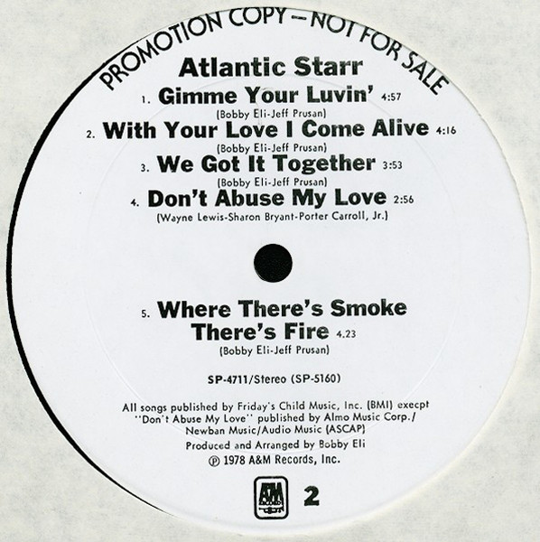 Atlantic Starr - Atlantic Starr | A&M Records (SP-4711) - 4
